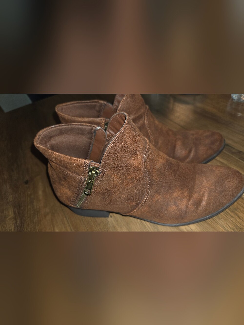✨ Sun + Stone "Adelinee" Double Zip Booties – Size 8.5 ✨